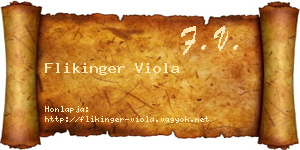 Flikinger Viola névjegykártya